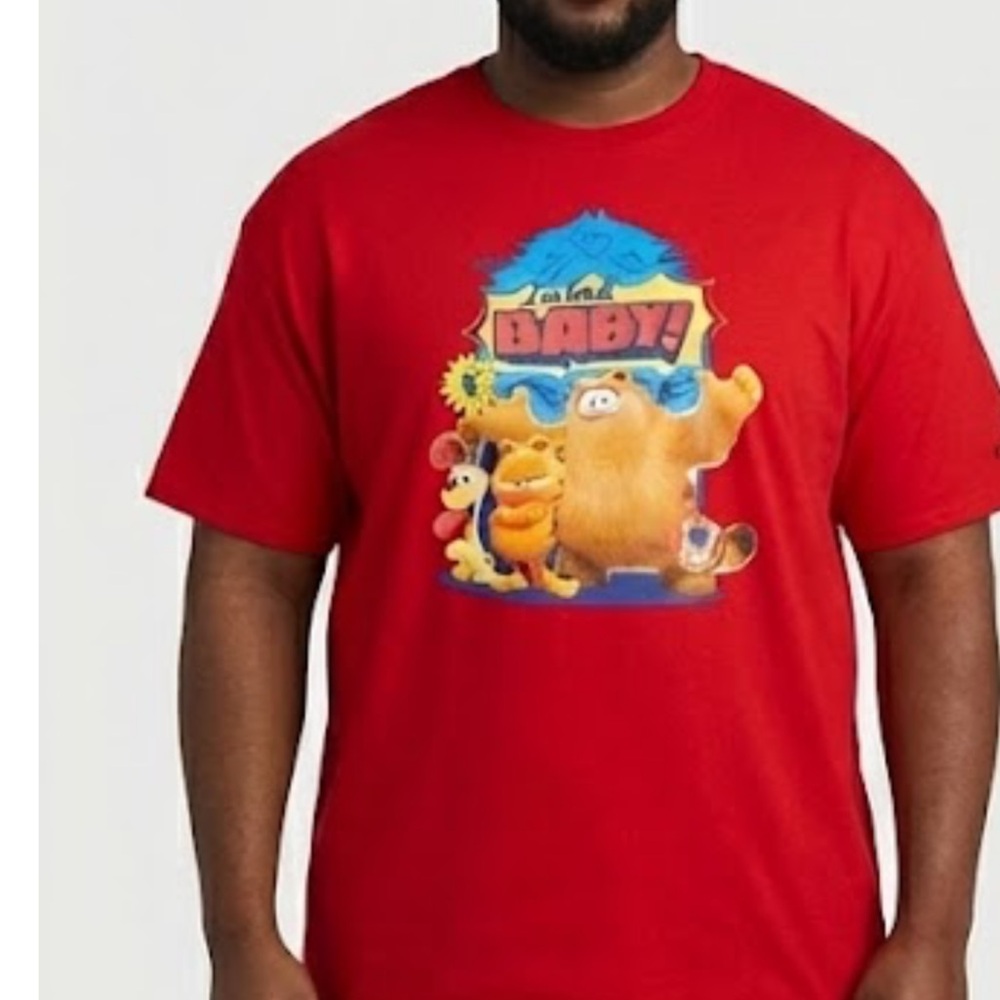 The Garfield Movie Unisex  Graphic T-Shirt with Cartoon Print 2XL‎